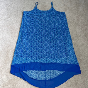 Lane Bryant Blue Patterned Midi Dress